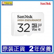 SANDISK 32GB Micro SDHC High Endurance CL10 U3 V30 100MB/s (R), 40MB/s (W) (SDSQQNR-032G-GN6IA) 772-4171, White