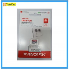 SANDISK 64GB Micro SDXC Ultra GO A1, V10 ,UHS-I,  FULL HD,140MB/s  (no adapter) 10Y (SDSQUGN-064G-GN6MN)  Red+Grey 772-4774-P