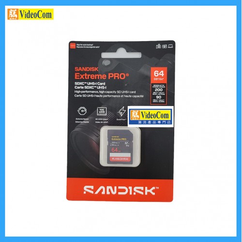 SANDISK 64GB SD Extreme Pro CL10 V30 UHS-I U3 4K UHD (200MB/s R, / 90MB/s) LT (SDSDXXU-064G-GSCIN) 772-4810 SANDISK 64GB SD Extreme Pro CL10 V30 UHS-I U3 4K UHD (200MB/s R, / 90MB/s) LT (SDSDXXU-064G-GSCIN) 772-4810