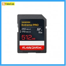SANDISK 512GB SDXC Extreme Pro CL10 V30 UHS-I U3 4K UHD (250MB/s R, / 170MB/s) LT (SDSDXXJ-512G-GSCIN) 772-4813
