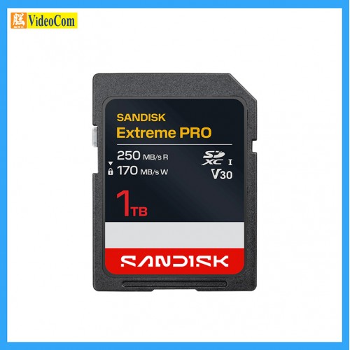 SANDISK 1TB SDXC Extreme Pro CL10 V30 UHS-I U3 4K UHD (250MB/s R, / 170MB/s) LT (SDSDXXJ-1T00-GSCIN) 772-4814