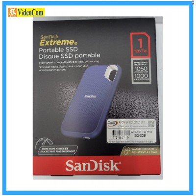 SANDISK Extreme Portable SSD 1TB (Royal Blue) V2 USB3.1 TYPE C & TYPE A (1050MB R / 1000MB W) (SDSSDE61-1T00-RR25) 772-4827-P, 5Y 

