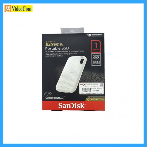 SANDISK Extreme Portable SSD 1TB (WHITE) V2 USB3.1 TYPE C & TYPE A (1050MB R / 1000MB W) (SDSSDE61-1T00-G46W) 772-4828, 5Y SANDISK Extreme Portable SSD 1TB (WHITE) V2 USB3.1 TYPE C & TYPE A (1050MB R / 1000MB W) (SDSSDE61-1T00-G46W) 772-4828, 5Y