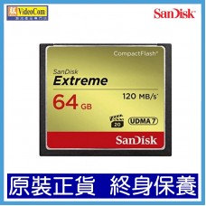 SanDisk 64GB COMPACT FLASH EXTREME S (120MB/s RW) (SDCFXSB-064G-G46) 772-3470-P