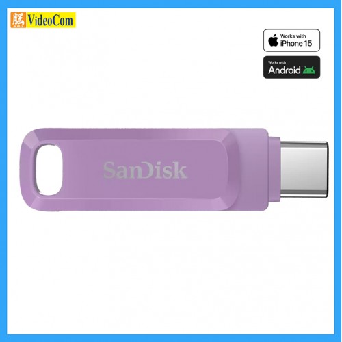 SANDISK 512GB Ultra Dual Drive Go USB 3.2 Type-C (400MB) Lavender 5Y 772-4694-P SANDISK 512GB Ultra Dual Drive Go USB 3.2 Type-C (400MB) Lavender 5Y 772-4694-P