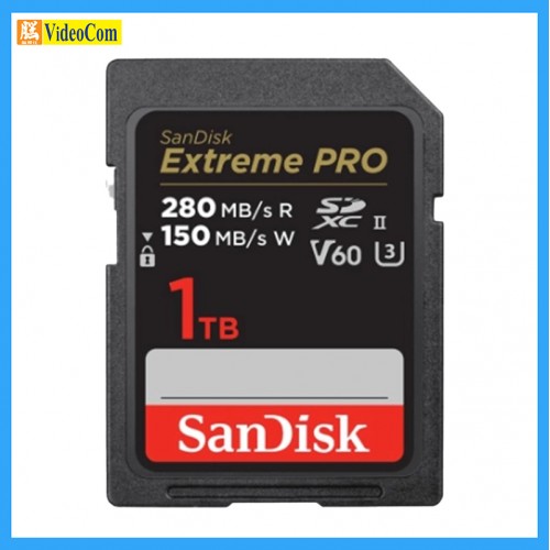 Sandisk 1TB SDXC Extreme Pro V60 4K UHD UHS-II/U3 280MB/s(R)/ 150MB/s(W) LT (SDSDXEP-1T00-GN4IN) 772-4600-P Sandisk 1TB SDXC Extreme Pro V60 4K UHD UHS-II/U3 280MB/s(R)/ 150MB/s(W) LT (SDSDXEP-1T00-GN4IN) 772-4600-P