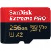 SANDISK 256GB Micro SD Extreme Pro 4K A2 V30 UHS-I/U3 -200MB/s R, 140MB/s W (SDSQXCD-256G-GN6MA) 772-4529