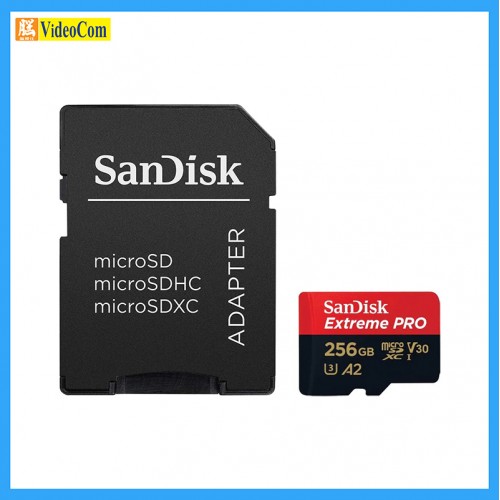 SANDISK 256GB Micro SD Extreme Pro 4K A2 V30 UHS-I/U3 -200MB/s R, 140MB/s W (SDSQXCD-256G-GN6MA) 772-4529