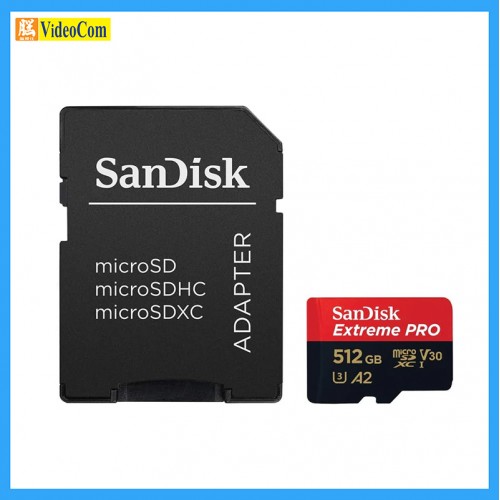 SANDISK 512GB Micro SD Extreme Pro 4K, A2, V30 ,UHS-I/U3 -200MB/s R, 140MB/s W LT (SDSQXCD-512G-GN6MA) SANDISK 512GB Micro SD Extreme Pro 4K, A2, V30 ,UHS-I/U3 -200MB/s R, 140MB/s W LT (SDSQXCD-512G-GN6MA)