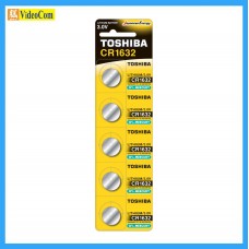 TOSHIBA Lithium Cells 3V: CR1632   (單排) / 5粒 
Made in Japan