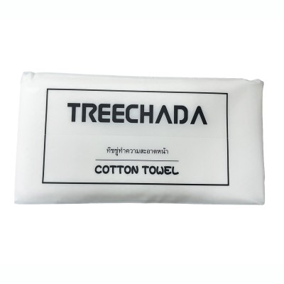 (盤點激減)   泰國 TREECHADA 一次性純棉潔面巾 (包裝 - 珍珠紋) 60片裝  到期日 : 2026.07.16