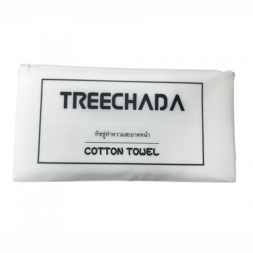 (盤點激減)   泰國 TREECHADA 一次性純棉潔面巾 (包裝 - 珍珠紋) 60片裝  到期日 : 2026.07.16