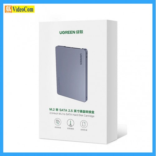UGREEN 綠聯 M.2轉SATA 2.5硬碟轉接盒 鋁合金SATA版 #80338