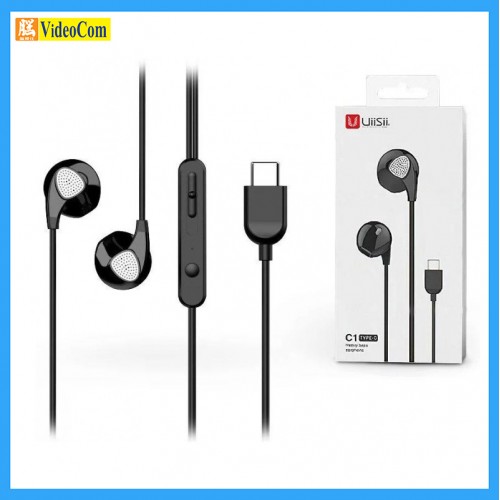 ( 清貨大特價)  UIISII C1 (BLACK) Type-C earphone 重低音有線耳機  清貨價 不設保養