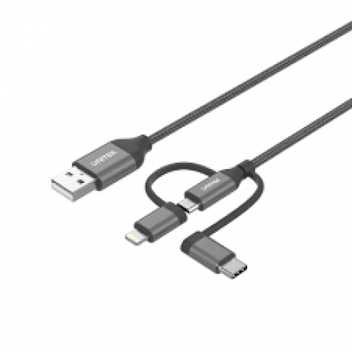 UNITEK Y-C4036AGY MFi 3 合 1 USB 2.0 轉 Micro USB 通用充電傳輸線配 Lightning 及 USB-C 轉接器 4894160033062 UNITEK Y-C4036AGY MFi 3 合 1 USB 2.0 轉 Micro USB 通用充電傳輸線配 Lightning 及 USB-C 轉接器 4894160033062