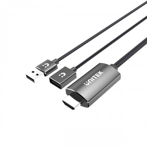 (V仔清貨) Unitek - M1104A 手提電話轉HDMI 顯示線(深灰色+黑色) 4894160041722 (V仔清貨) Unitek - M1104A 手提電話轉HDMI 顯示線(深灰色+黑色) 4894160041722