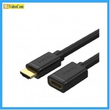 UNITEK HDMI (2M) 轉 HDMI (F) 線，黑色，UNITEK 禮盒裝