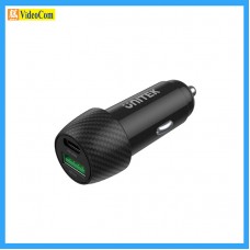 UNITEK P1400A 38W 2-Port Car Charger (USB-C PD 20W + USB-A QC3.0), Black, Unitek Gift Box, 785-2802