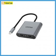 UNITEK V1404B 4K USB-C 轉雙 HDMI 轉接器 (支援MST多串流傳輸)  785-2854-P
