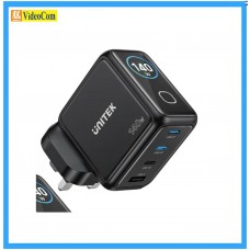 UNITEK P1132ABK (BLACK) UK Plug Rexo 140W GaN (3 x Type-C + 1 x USB) 插牆式充電器  785-3851-P