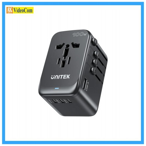 UNITEK P1123ABK 100W Universal Travel Power Adapter(USB-C pD+USB-A QC3.0), with EU/UK/US/AU Plugs 785-3889-P UNITEK P1123ABK 100W Universal Travel Power Adapter(USB-C pD+USB-A QC3.0), with EU/UK/US/AU Plugs 785-3889-P