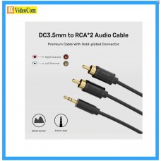 UNITEK C19021BK (1.5M) DC3.5mm To RCA*2 Audio Cable, DC 3.5mm to 2RCA 音訊傳輸線 785-3897-P