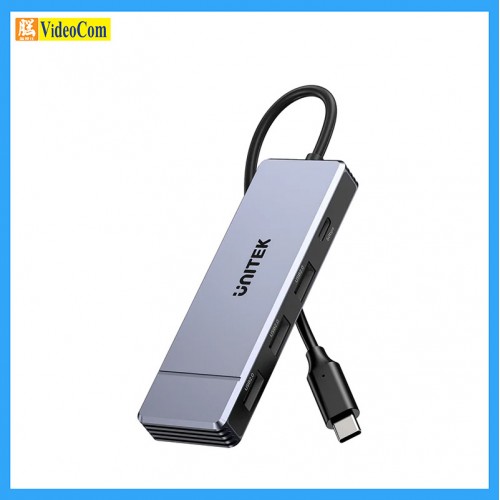 UNITEK H1341A 6-IN-1 USB-C Hub,6 ports[USB-C 5Gbps, 3xUSB-A 480Mbps, HDMI 4K@60Hz, PD100W] | Omni H6+ 6合1 USB-C PD 100W 集線器 785-3911-P