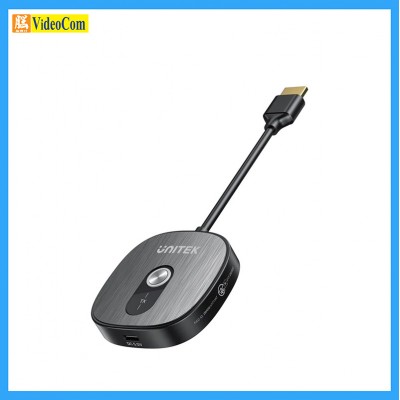 UNITEK V1717BBK 4K30Hz Wireless HDMI Transmitter(For V1717C)Supports HDCP 1.4, dual bands 2.4GHz/5GHz, up to 50m transmission distance, USB-C 5V/1A | HDMI 4K 無線影音傳輸器  785-3912-P