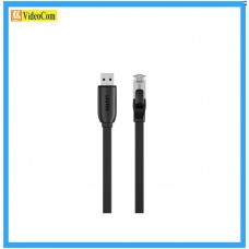 UNITEK Y-SP02001BBK03 (1.8M) USB 2.0 轉 RJ45 Console (Rollover) 扁線 ( Nickel-Plated Connector ) 785-3929