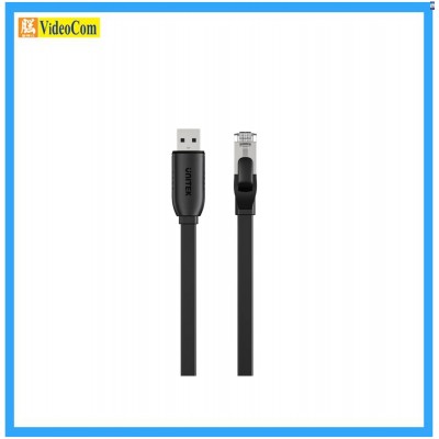 UNITEK Y-SP02001BBK03 (1.8M) USB 2.0 轉 RJ45 Console (Rollover) 扁線 ( Nickel-Plated Connector ) 785-3929