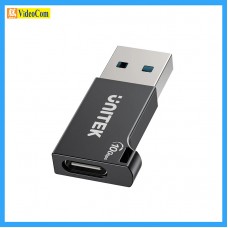 UNITEK A1049ABK (BLACK) 10Gbps USB-A to USB-C Adapter (Supports Data Sync & 3A Fast Charging) 785-3265-P 
