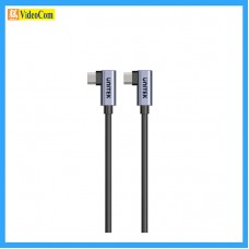 UNITEK C14147ABK (0.5米) TYPE-C to TYPE-C 雙90度 PD100W快速充電線 785-3269-P 

