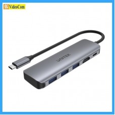 UNITEK H1107E uHUB P5 + 5合1 USB-C集線器，HDMI，100W功率輸出附雙卡讀卡器