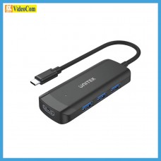 UNITEK H1110B uHUB Q4+ 4 合 1 USB-C Hub (帶 HDMI 和外接電源口)