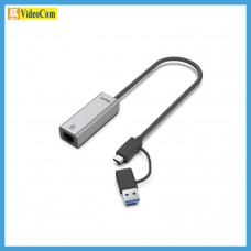 UNITEK U1313C 二合一 USB-C/ USB-A 轉 2.5G 乙太網轉接器