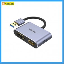 UNITEK V1304A USB3.0 To HDMI + VGA 1080P Adapter, USB 3.0 轉 HDMI 及 VGA 轉接器 785-2798-P