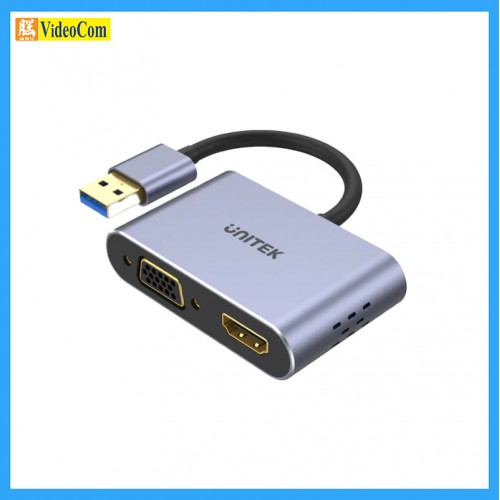 UNITEK V1304A USB3.0 To HDMI + VGA 1080P Adapter, USB 3.0 轉 HDMI 及 VGA 轉接器 785-2798-P UNITEK V1304A USB3.0 To HDMI + VGA 1080P Adapter, USB 3.0 轉 HDMI 及 VGA 轉接器 785-2798-P