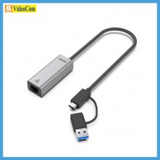 UNITEK Y-3465A  USB-C/A轉千兆位乙太網轉接器