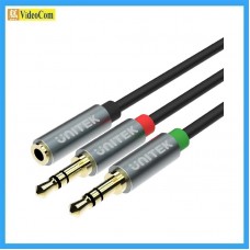 UNITEK Y-C957ABK 3.5毫米AUX音頻電纜-2(m)對1(F) 785-1701