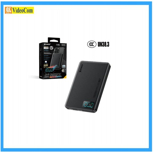 XPOWER MDT2-BK 10000mAh (CCC 認證 + QR CODE) MagDigita2 第2代 彩屏顯示 PD3.0+QI2 磁吸移動電源 XPOWER MDT2-BK 10000mAh (CCC 認證 + QR CODE) MagDigita2 第2代 彩屏顯示 PD3.0+QI2 磁吸移動電源